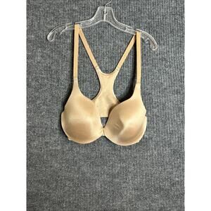 Victorias' Secret Womens Racerback Demi Bra Size 36DD Tan Front Clasp Intimate